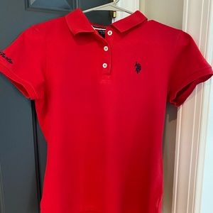 US Polo ASSN women’s polo red shirt size medium